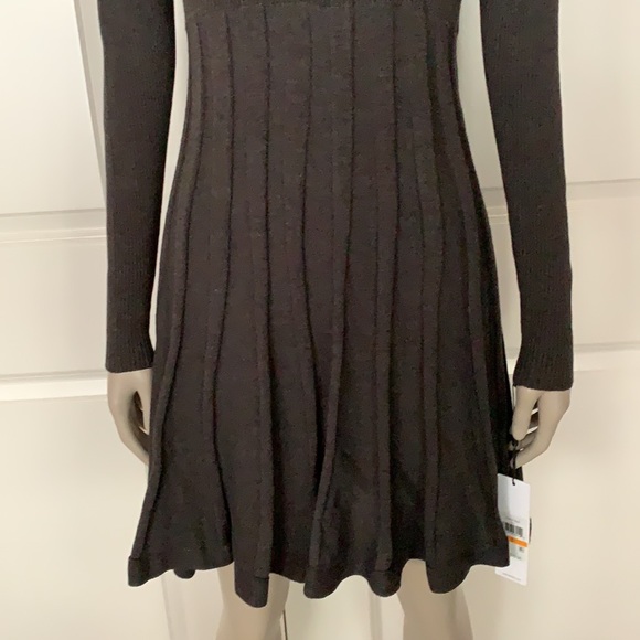 NWT Calvin Klein Pleated Fit & Flare Sweater Dress - Picture 6 of 11